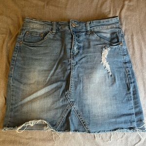 Light wash Jean Skirt